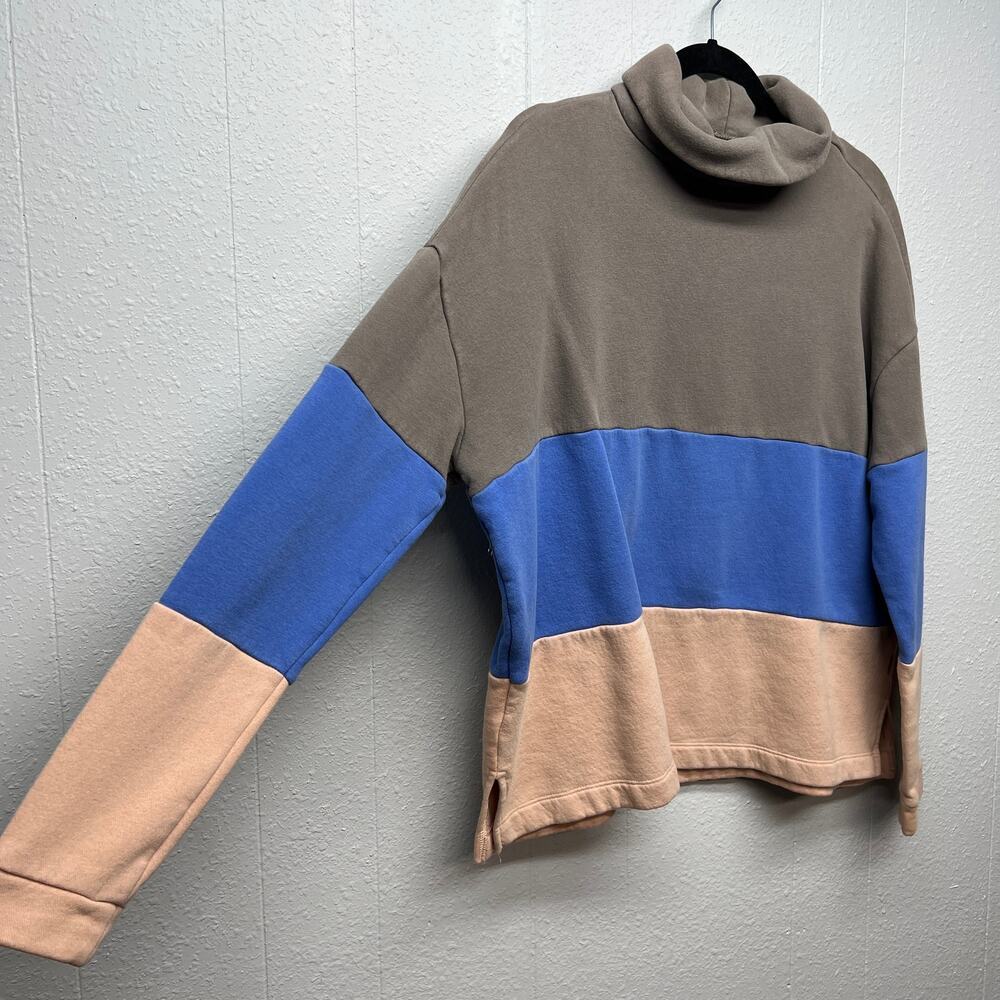 UOF Turtleneck Athleisure Oversized Womens Sweatshirt Small Activewear Soft Cozy - Picture 5 of 12